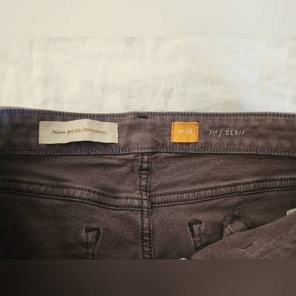 Anthropologie Pilcro and the Letterpress Fit/ Serif Gray Ankle Zip Jeans sz 28 - Picture 4 of 5